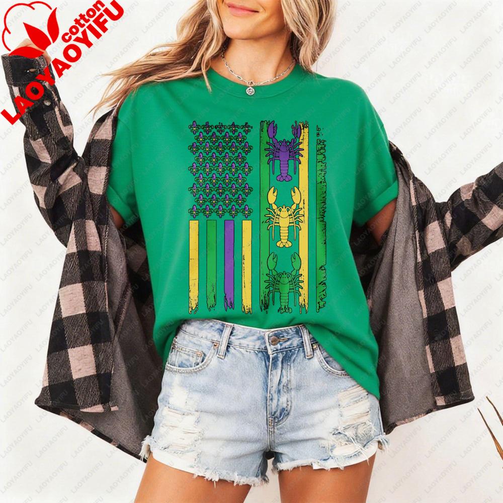 Lobster Flag Printed Tshirt Unisex Unisex Unisex Daily Life Cotton Short Sleeve Oneck Casual Fashion Summer Hot Sale Tee Tops