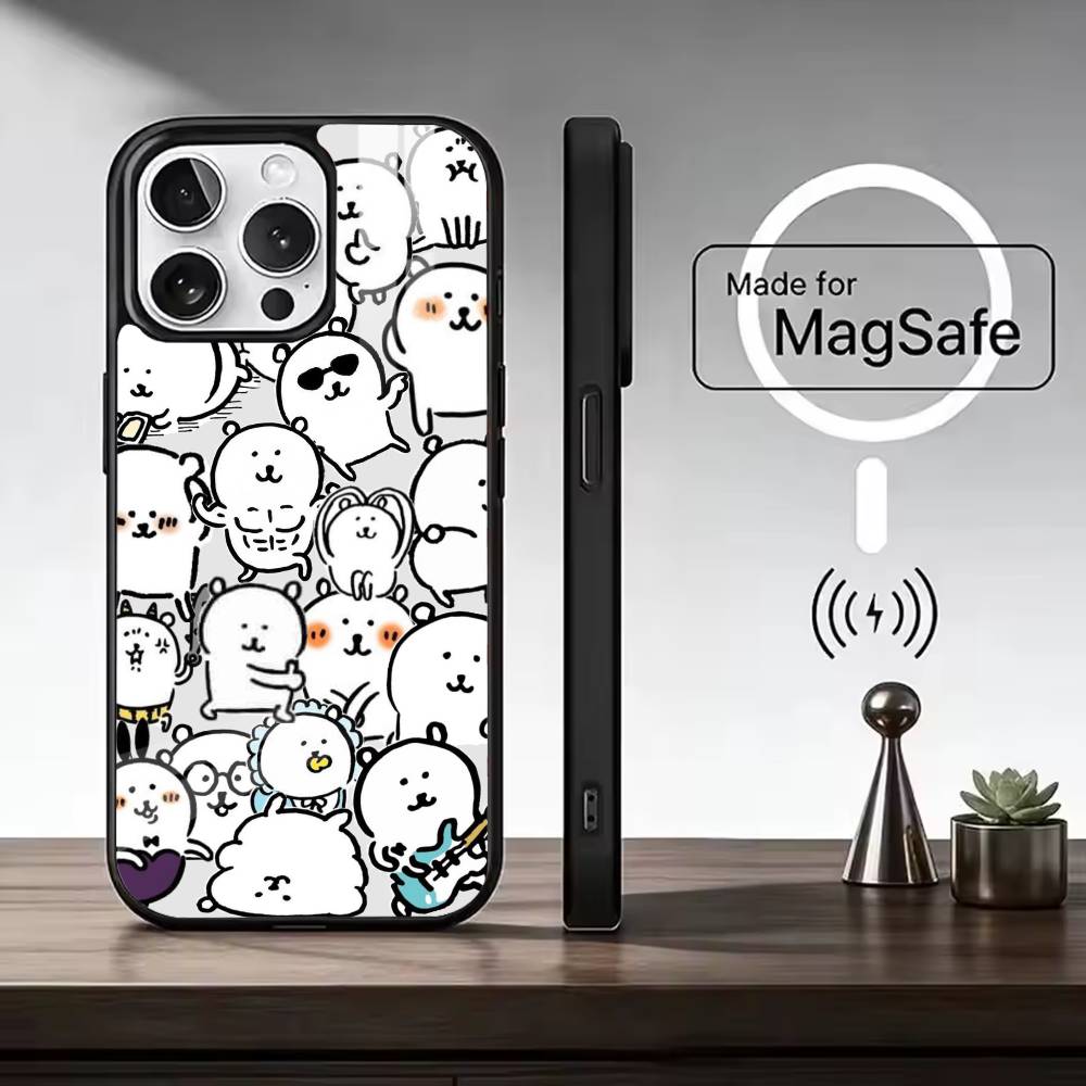 Funny Cartoon J-Joke B-Bear Phone Case For iPhone17,16,15,14,13,12,11 Plus,Pro Magnetic For Magsafe Wireless Charging