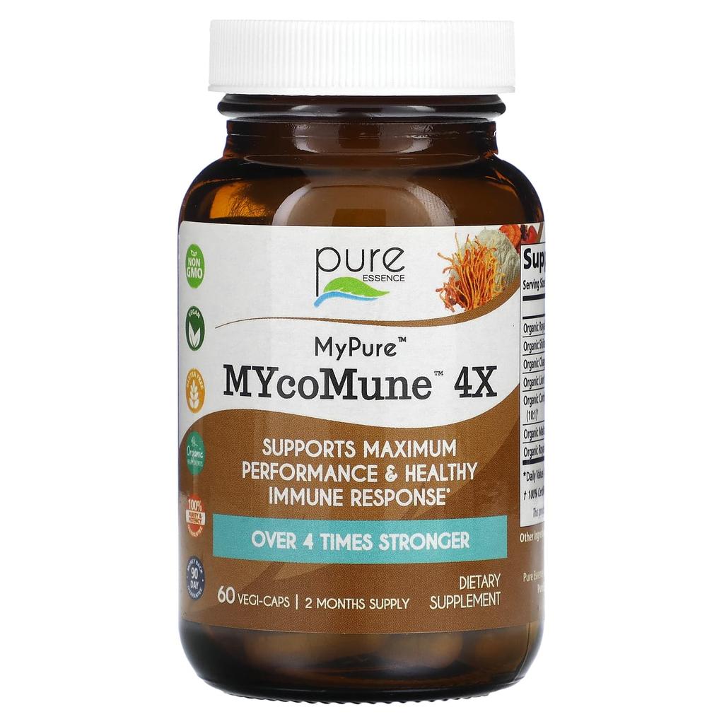 MyPure, Mycomune 4X, 60 Vegetable Capsules