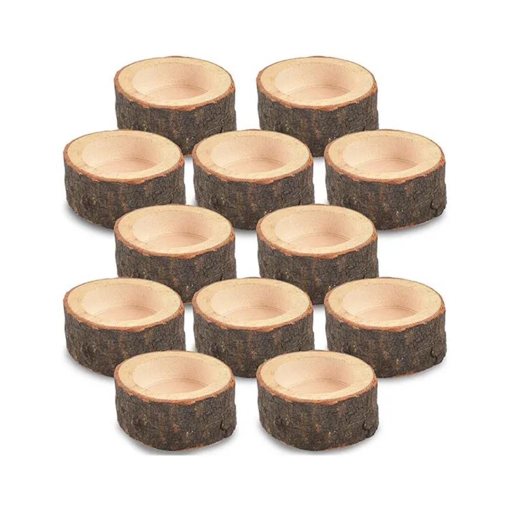 Wood Wooden Tealight Wood Branch Party Decor Wooden Tea Candle Holders Candle Holders
