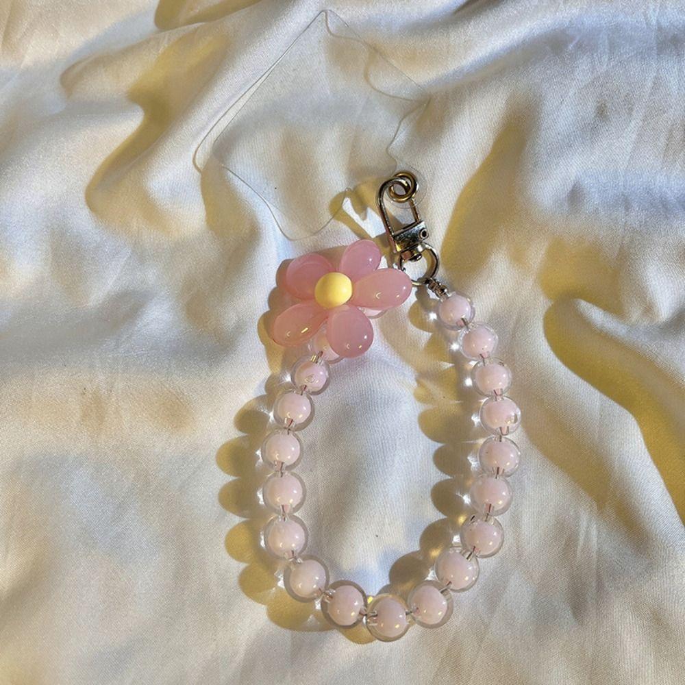 Макарон Цвет Шарм для Мобильного Телефона Ремешок Цветок Бисером Брелок для Ключей от Машины Новый Подвеска для Чехла Мобильного Телефона