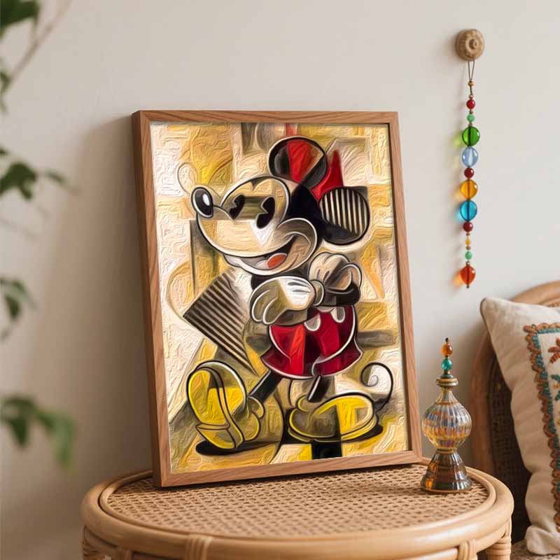 Disney Абстрактный набор для рисования по номерам с Микки Маусом, ручная работа, DIY, декор для дома, подарки, настенное искусство, набор на холсте, декор для гостиной