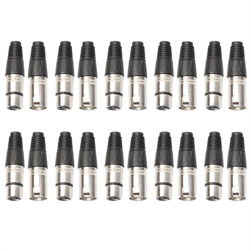 Female Microphone Plug XLR Wire Connector MIC Cable Connector 3 Pin XLR Plug Microphone Connectors