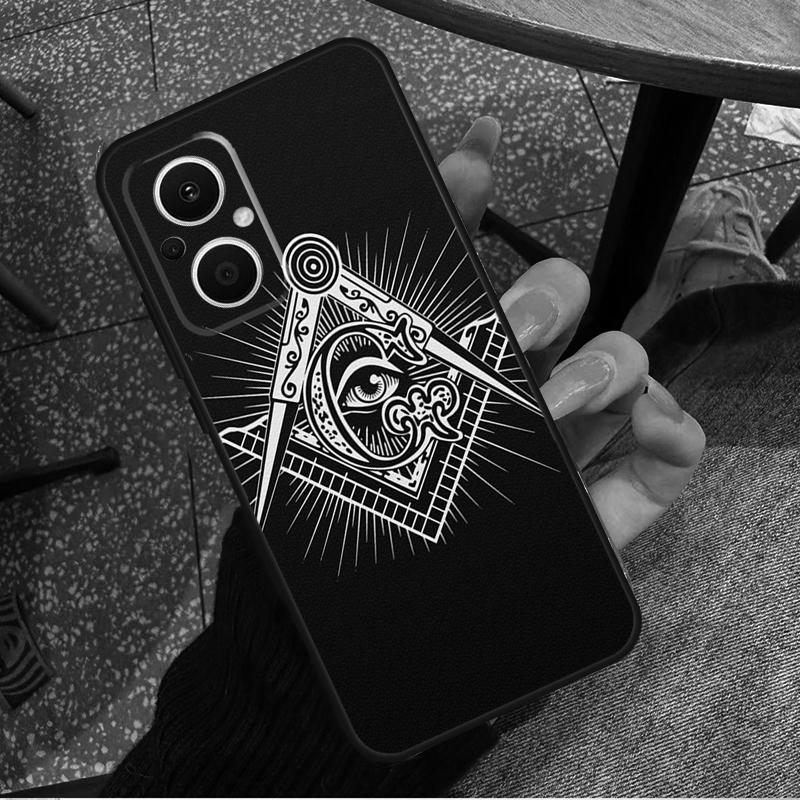 Логотип Символ Масонства Для OPPO Reno 14 13 12 11 10 Pro 8T 11F 12F 13F 14F 7 8 Lite OPPO Find X8 X6 X5 X9 Pro Чехол
