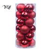 Glossy Matte Glitter Baubles 24 Pcs Small Christmas Ball Ornaments, Mini Shatterproof Plastic Decorations Xmas Tree Hanging Decoration for Holiday