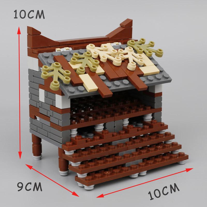 City MOC Henhouse Chicken House with Eggs Model Toys For Children Food Farm Building Blocks Parts DIY Bricks