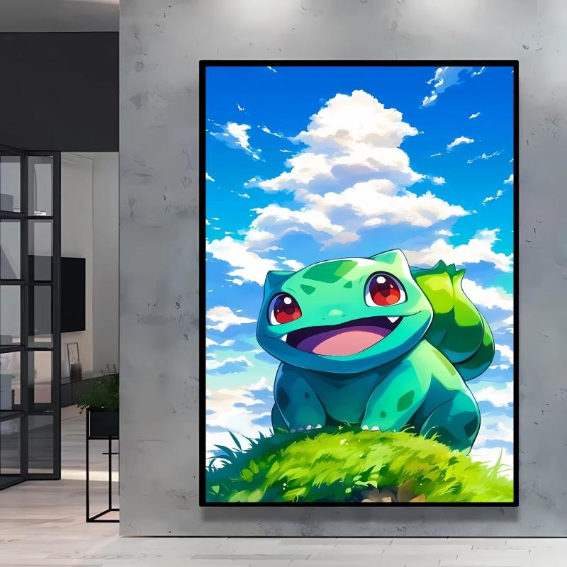 Japanese Anime Canvas Paintings Pikachu Poster Cartoon Character Picture Bright and Clear Colors High Quality Home Decor