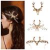 Hair Comb Hairpin Set Crystal Antlers Hairband Vintage Christmas Headband Merry Christmas