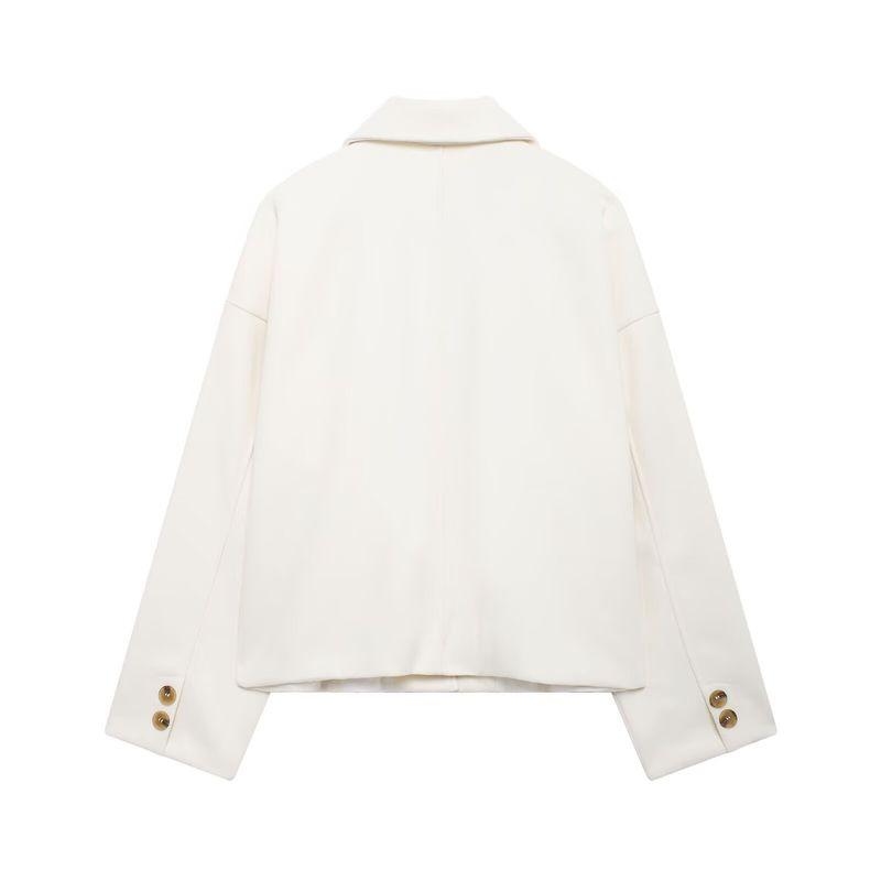 Araltay New Arrival Fashion Style Women's Clothing Fashion All-Match Casual Simple and Short Long Sleeves Lapel Woolen Outwear