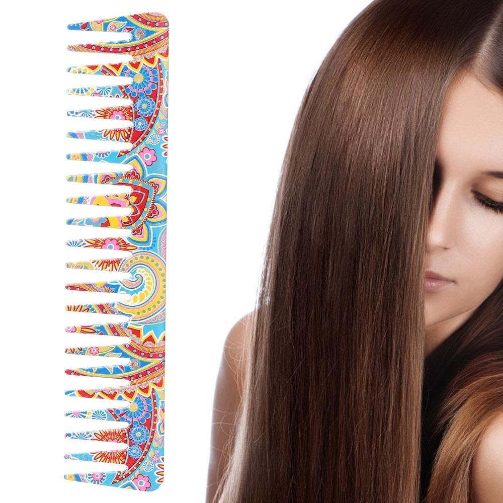 Portable Hair Detangling Comb Exquisite Pattern Styling Comb For Barber Hairdressing Comb Home Use