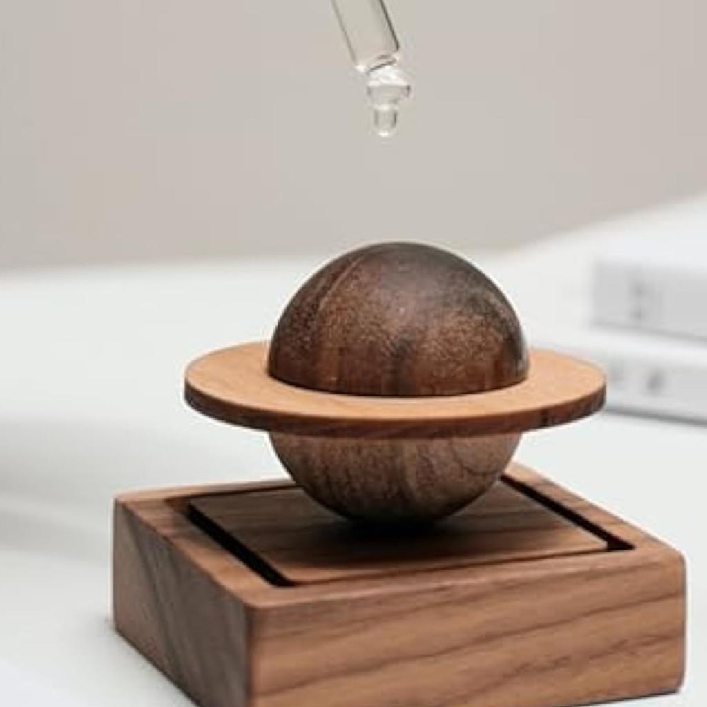 Black Walnut Planet Diffuser Wood Car Desktop Home Aromatherapy Oil Wooden Diffuser Ornaments