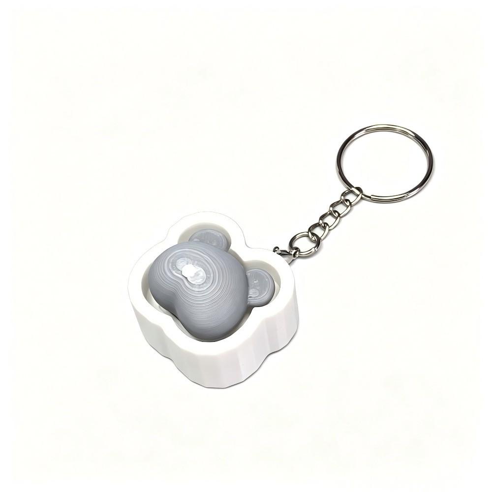Slow Resbound Finger Button Clicker Soft Squeeze Toy Keychain Fidget Keychain Holiday Gifts