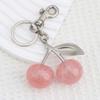3D Crafts Cherry Keychain Ornaments Cherry Charms Fashion Car Keyring  Lady/Women