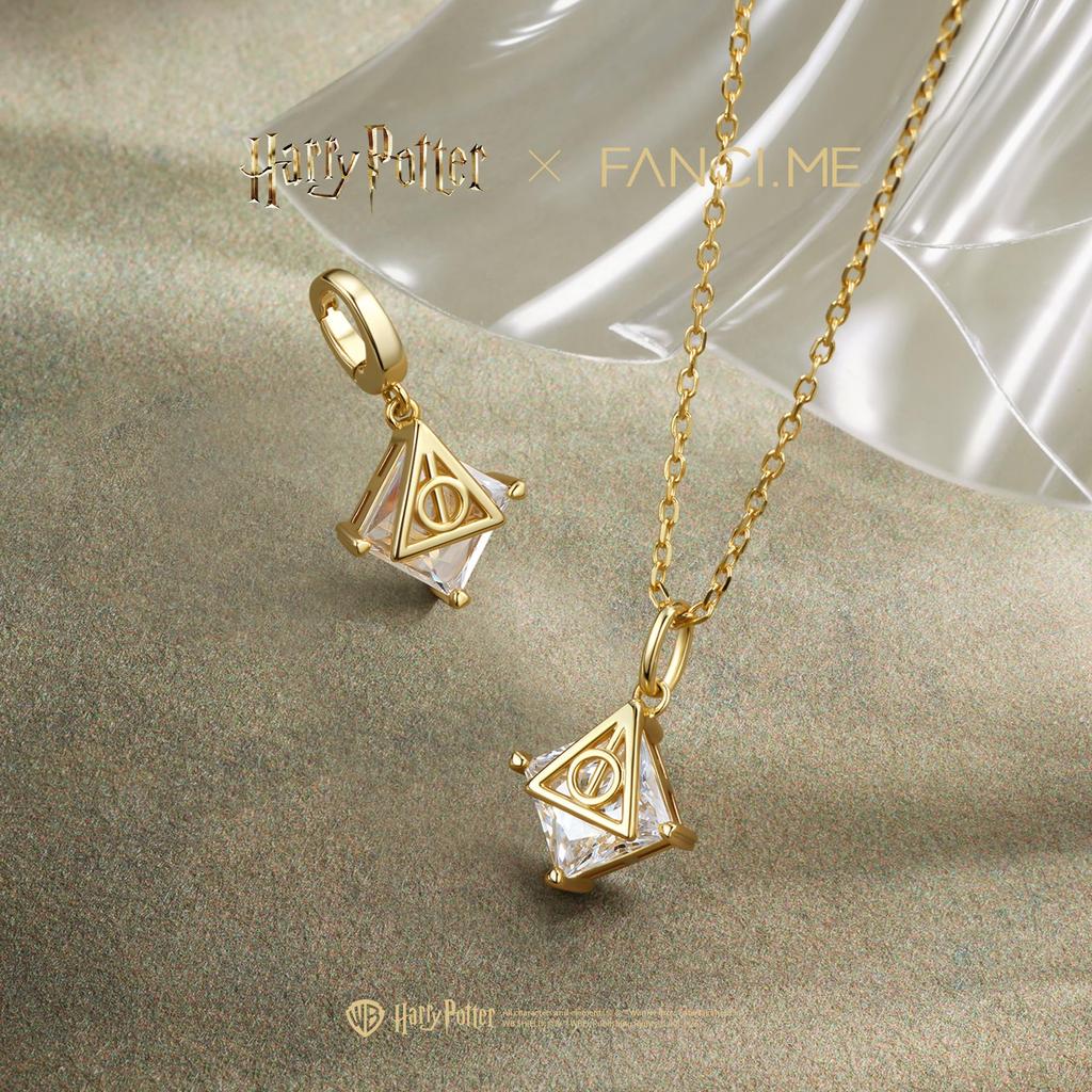 FANCIME x Harry Potter Официальная коллаборация Ожерелье Дары Смерти, Серебро, Коробка в стиле Гарри Поттера, Хэллоуин, Рождественский подарок