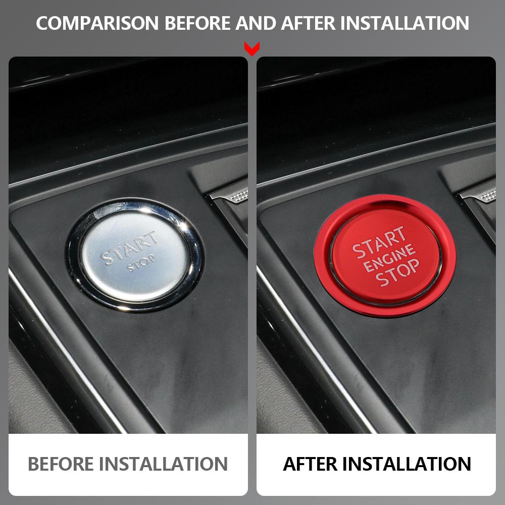 Наклейка-кольцо из алюминиевого сплава на кнопку запуска/остановки двигателя для Peugeot 5008 3008 408 508 2008 308 4008 Аксессуары