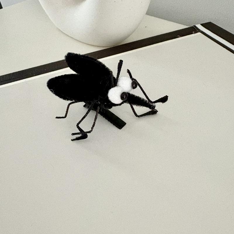 Очаровательная заколка для волос с насекомым; Заколка для волос «Комар» плюшевая игрушка; Детский юмористический реквизит; Декор для девочек и фотоаксессуар