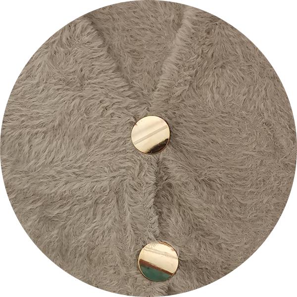 RUGOD Однотонные Элегантные Женские Кардиганы Повседневный Трикотажный Свитер с V-образным вырезом Приталенная Осенне-зимняя Одежда