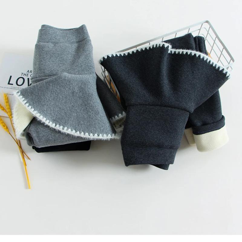 Зимние леггинсы для девочек, брюки, детские брюки, флисовые леггинсы для девочек, толстые теплые ложные брюки из двух предметов, детские юбки, брюки, брюки