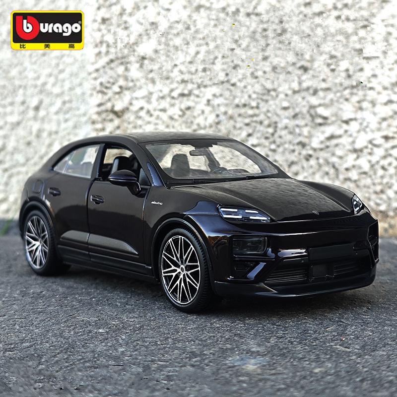 AABKQ1 Bburago 1:24 Porsche Macan EV SUV Alloy Luxy Car Model Diecast Metal New Energy Electric Vehicles Car Model Simulation Kids Gift