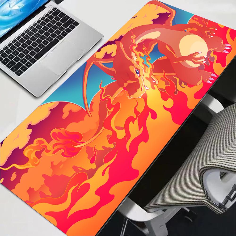 Kawaii Charizard Mouse Pad Large Anime Desk Mat XXL Extended Keyboard Pad NonSlip Mousepad for Computer Laptop Office Home