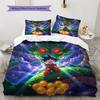 Dragon Ball Goku Pattern Bedding Quilt Set Quilt Cover Pillowcase Home Decoration Birthday Gift (1 * duvet cover + 2 * pillowcase, without core)