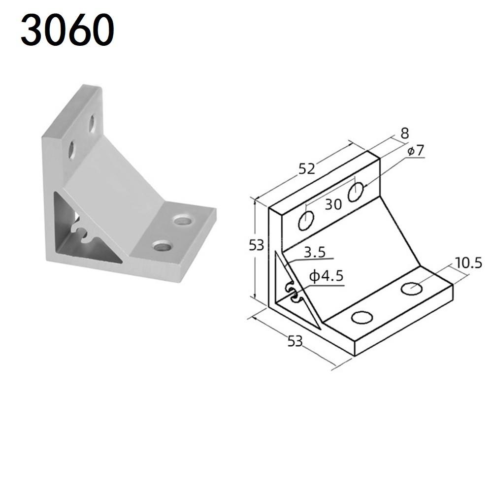 90 Degree Bracket Aluminum Profile Fastener Corner Angle Bracket