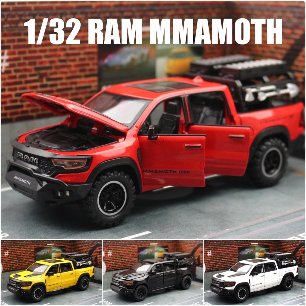 1/32 Dodge RAM MAMMOTH пикап игрушечная машинка миниатюрная литая металлическая модель внедорожника инерционный механизм со звуком и светом коллекция подарок мальчику