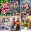 DIY 5D Diamond Painting Full Round Drill Mosaic Vase Flowers Diamont Embroidery Cross Stitch Home Decor Manual Art Gift