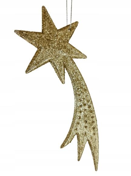 Acrylic Star Pendant Gold 18 × 7.5 Christmas