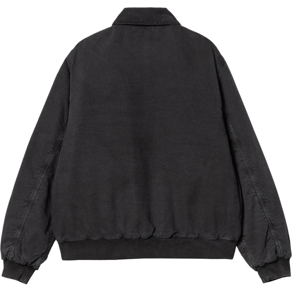 Carhartt WIP FW24 Stanton Jacket Long Sleeve Solid Color Zip Collar Jacket Unisex jackets Black I033826-00E-4J