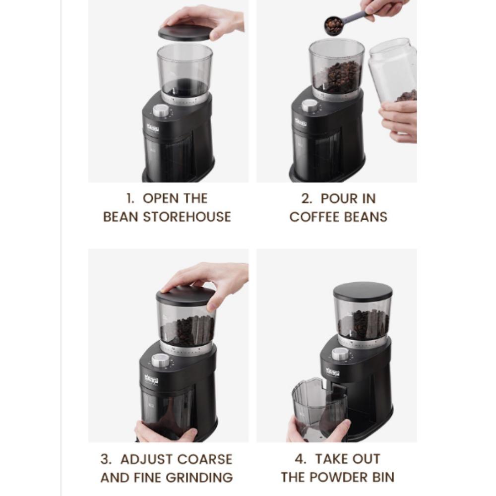 Coffee Bean Grinder Electric Household Italian Grinder Bean Grinder Small Timer