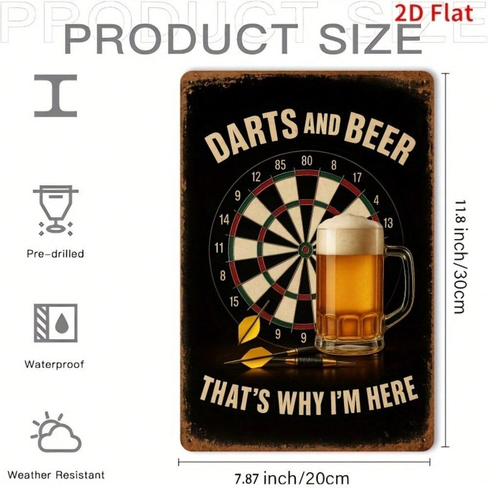 Металлическая вывеска "Old Glory Beer Bar" 8x12 дюймов, винтажный декор для паба, мужской комнаты, игровой комнаты