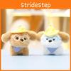 Cute Glasses Dog Plush Toy Keychain Animal Stuffed Doll Backpack Gift Pendant