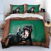Anime Series Sexy High School Girls Bedding Set 135x200, 3D Double Duvet Cover Zipper Duvet Cover, Luxury Gift