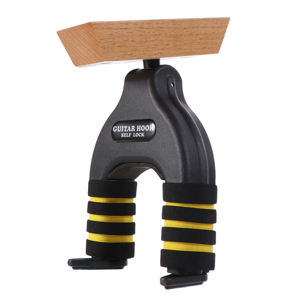 Wooden Base Guitar Hanger Detachable Ukuleles Bracket Wall Mount Stand  Electric Bass