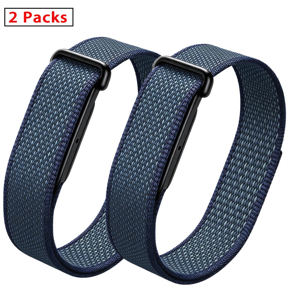 2PC Official Band for Google Fitbit Air Sport Nylon Braided Watch Strap Ultra-Slim Loop Wristband for Fitbit Air Correa Bracelet