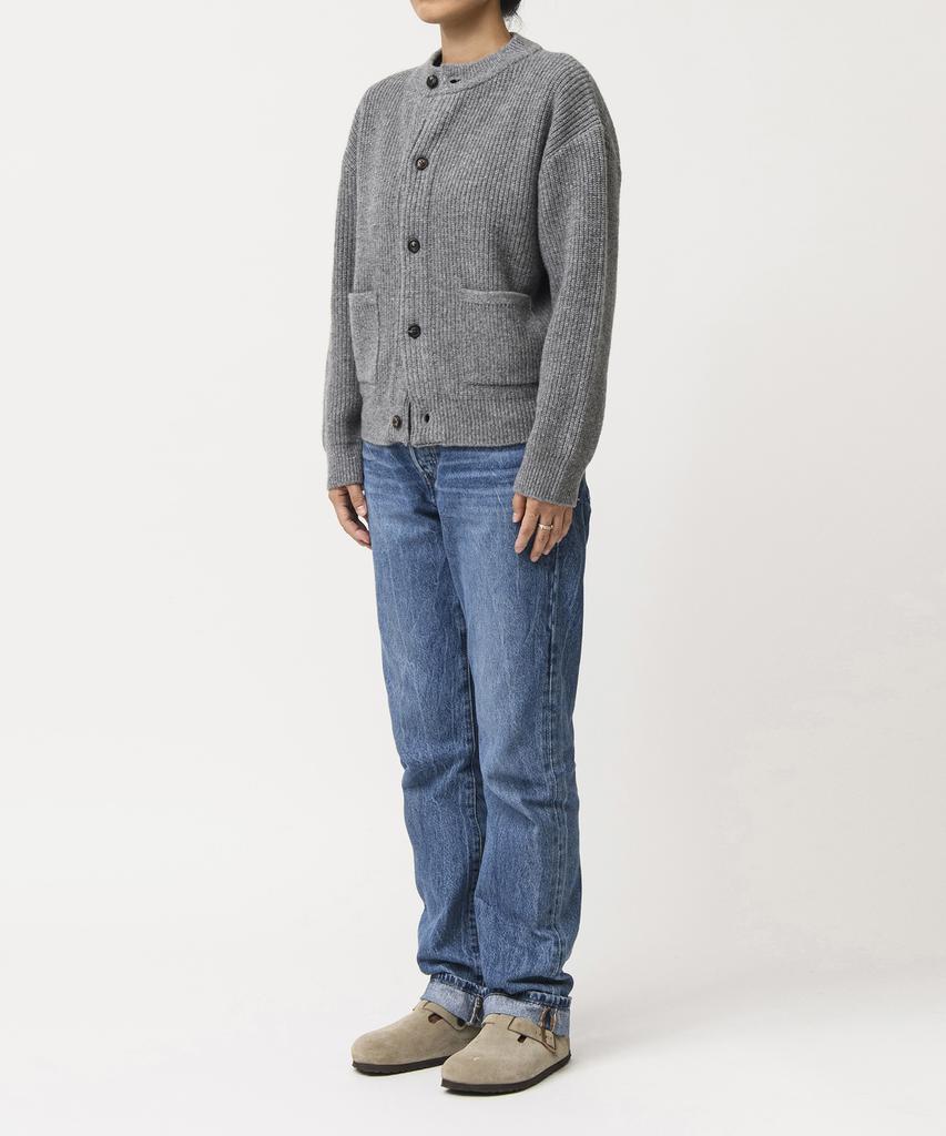 BEAT&SLNC Morrow Crewneck Cardigan (Melange Grey)