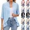 Women's Casual Fashion Temperament Loose Three-quarter Sleeve Cardigan Jacket