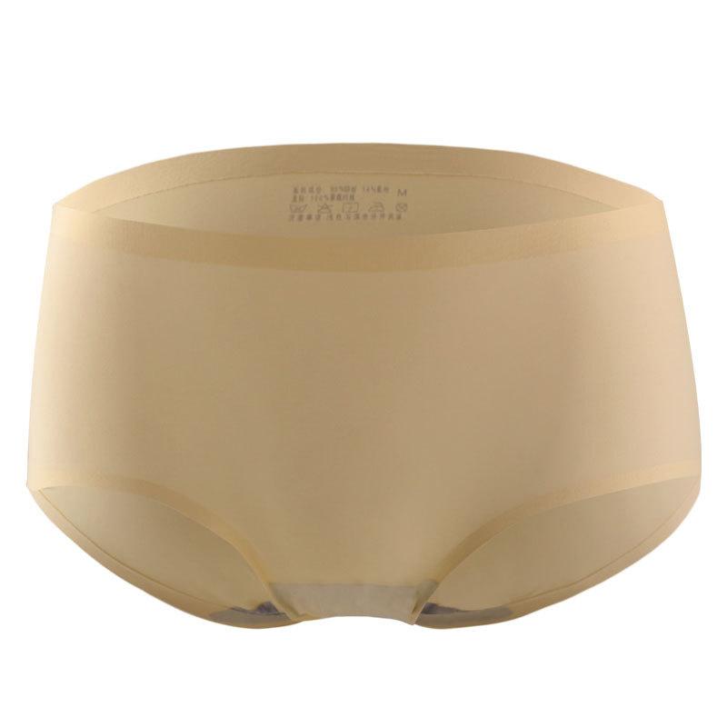 5 Pack Ice Silk Seamless Underwear Breathable Mid Waist Cotton Crotch Underwear