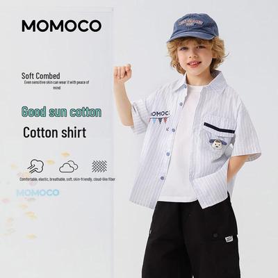 Хлопковая футболка с коротким рукавом для мальчика MOMOCO