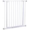 Expandable Pet Safety Gate Easy Installation with Pressure Mounts Heavy Duty Steel with a Powder Coated Finish White 76x76-82cm