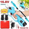 16.8V 2000mah Electric Pruning Shears with Extension Rod Cordless Electric Scissors Pruning Shear Tree Branches Garden Tools