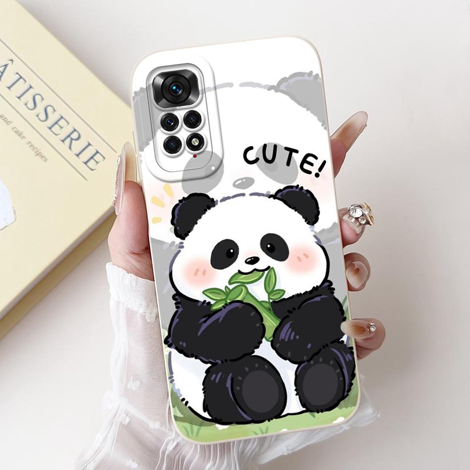 For Xiaomi Redmi Note 11 11s 4G Case Redmi Note 11 Pro 4G Global Cute Panda Rabbit Cartoon Soft Silicone Lens Protective Bumper
