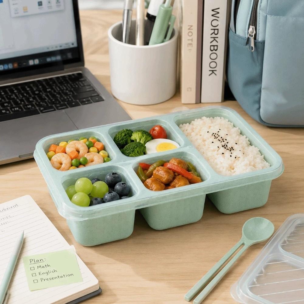 Plastic Fruits Box Transparent Lid Food Storage Box Fresh-keeping Lunch Box Students