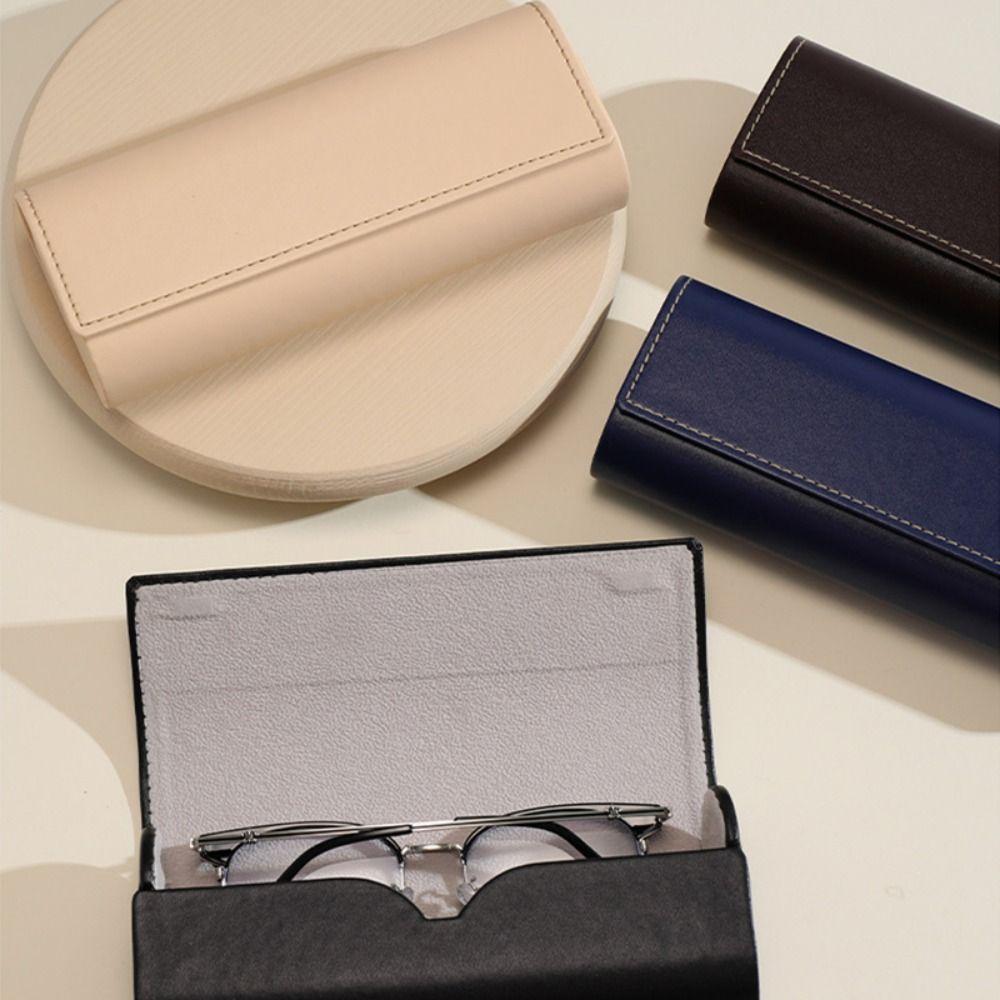 Кожаный ПУ Футляр для Очков Большой Вместимости Коробка для Хранения Очков Простая Сумка для Очков Студенты