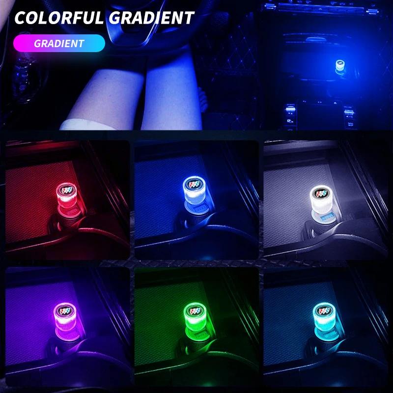 QPM1 7 Colors Car LED Ambient Light USB Free Installation Interior Decorative Light For Buick Excelle XT Verano Regal Encore GL8 GL6