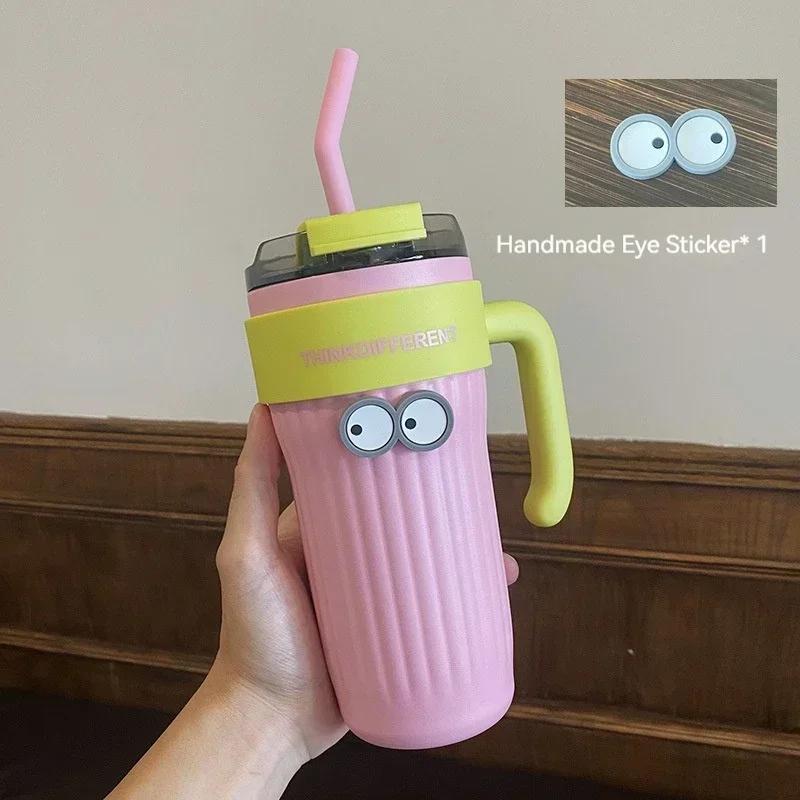 860 мл кофейная чашка термос для воды с соломинкой из нержавеющей стали автомобильная термокружка сохраняет холод и тепло термос