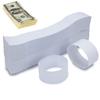 300Pcs Money Bands Bundles Self Sealing Professional Durable White Blank Paper Cash Straps Wrappers Supermarket Accountant Bank Supplies