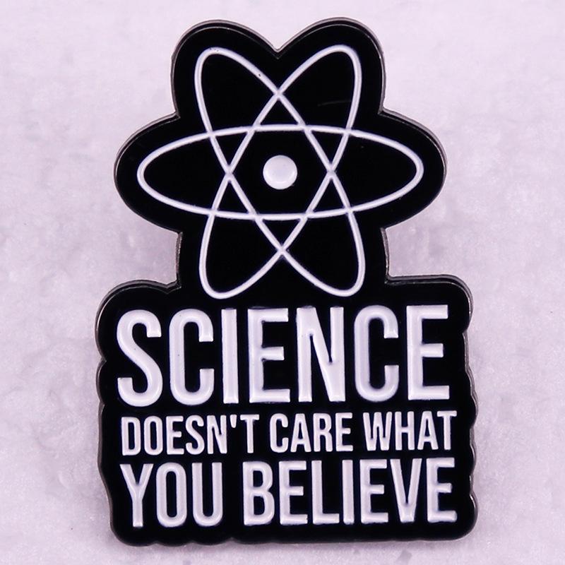 Science Over Belief Brooch Badge