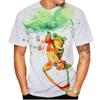 Cute Frog 3D Printing  T Shirt Man Summer Fashion O-Neck Short Sleeve Oversized  Top Casual Tee Loose Streetwear Unisex Clothing
